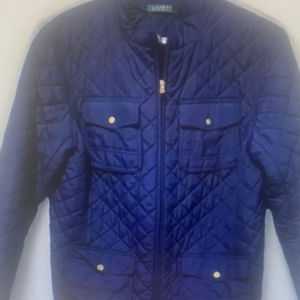 Ralph Lauren Blue Quilted Utility Field Jacket Women’s Small
